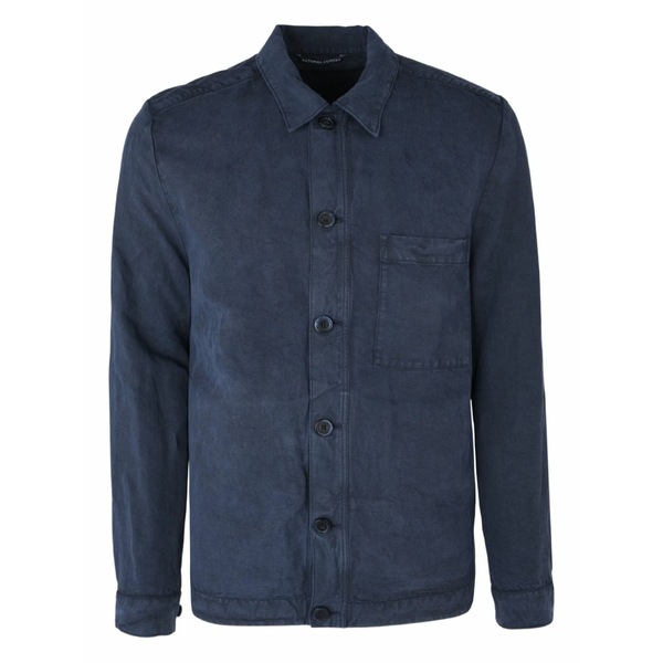 １２０％リノ メンズ 上衣＆上衣 アウター Buttoned giacca jacket Blue コート・ジャケット-メンズファッション