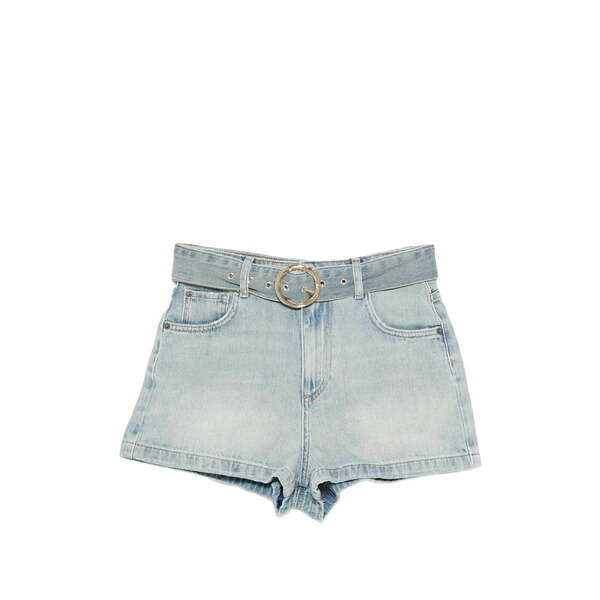 ツインセット レディース デニムパンツ ボトムス Belt denim shorts Blue|asty