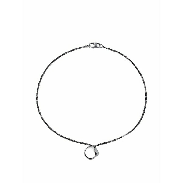 マルタンマルジェラ メンズ 首飾り・チョー鉄道車両 付属物 Ring-pendant chain necklace Silver