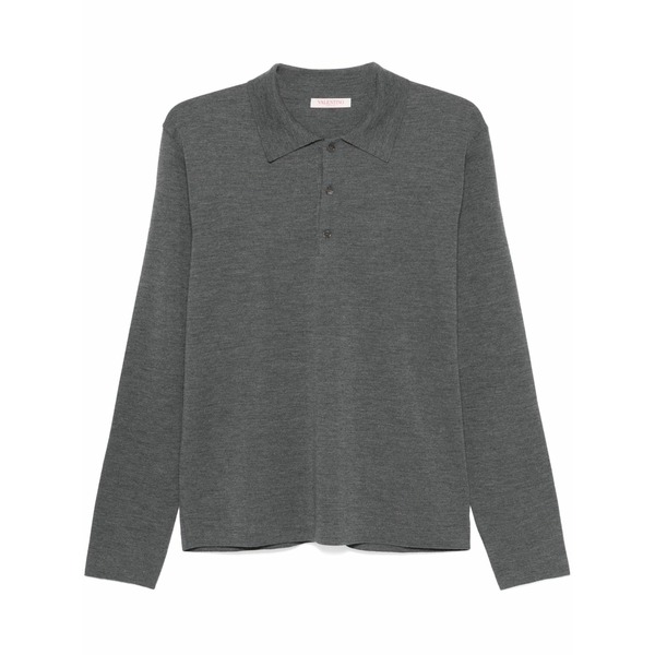 ヴァレンティノ ガラヴァーニ メンズ スポーツシャツ トップス Wool polo shirt Grey