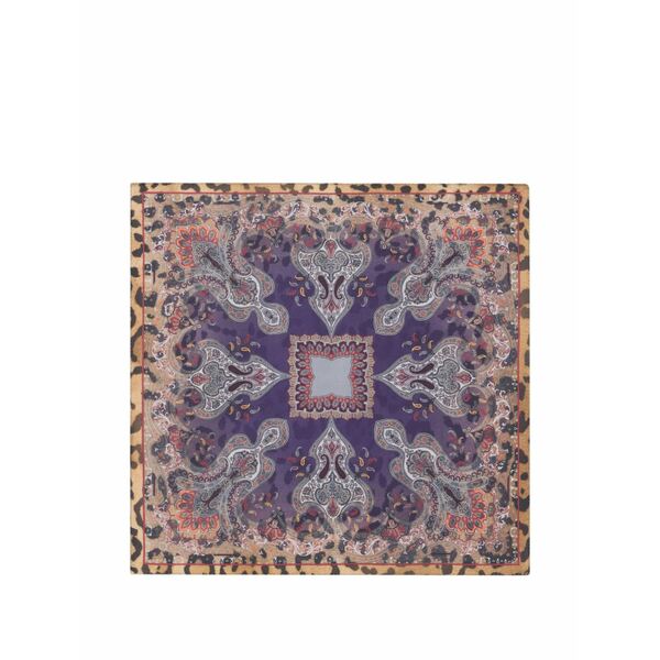 エトロ メンズ えり巻き・袈裟・えり巻き 付属物 Paisley-motif silk pocket square Purple