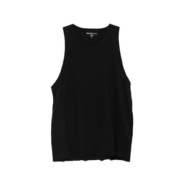 ジェームス 金入れ レディース カットソー トップス Round-neck sleveless tank top Black