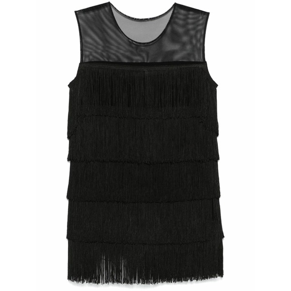 ノーマカマリ レディース 衣装 トップス Fringed sleeveless mini dress Black