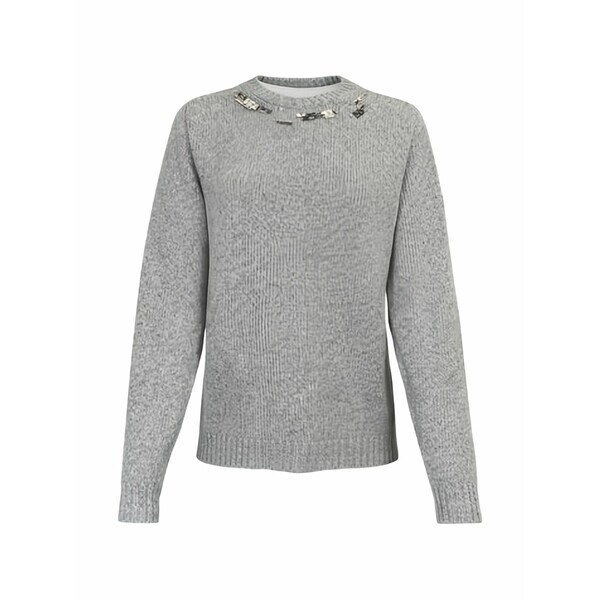 ファビアナ フィリッピ レディース 編み物\u0026スウェーター アウター Embellished sweater Grey