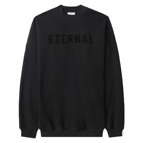 フィアオブゴッド メンズ パーカー・スウェットシャツ アウター Long-sleeved cotton sweatshirt Black