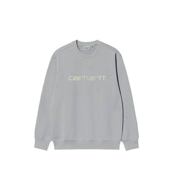 カーハート メンズ パーカー・スウェットシャツ アウター Logo-embroidered sweatshirt Grey|asty