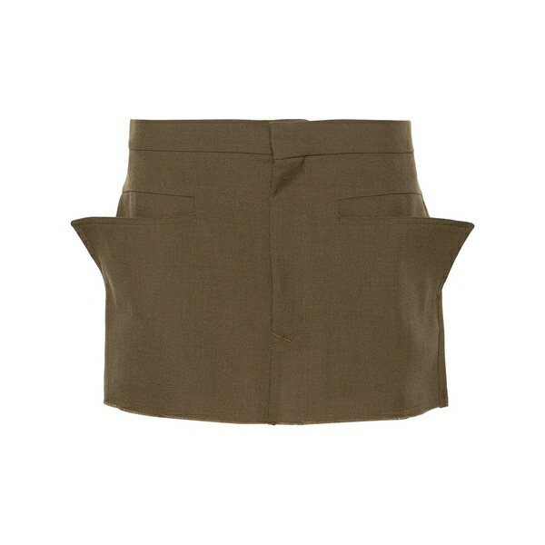 リックオウエンス レディース スコート ボトムス Cut-off mini skirt Green
