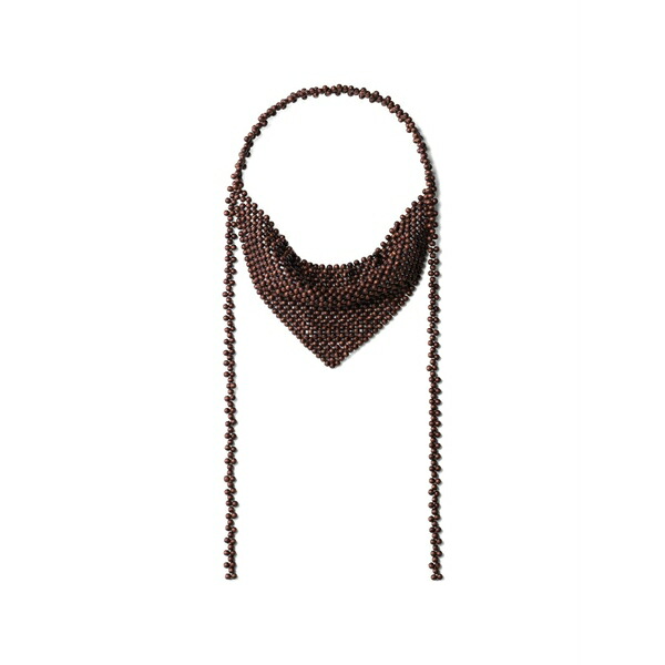 ルメール メンズ 首飾り・チョー鉄道車両 付属物 Beaded bandana-style necklace Brown