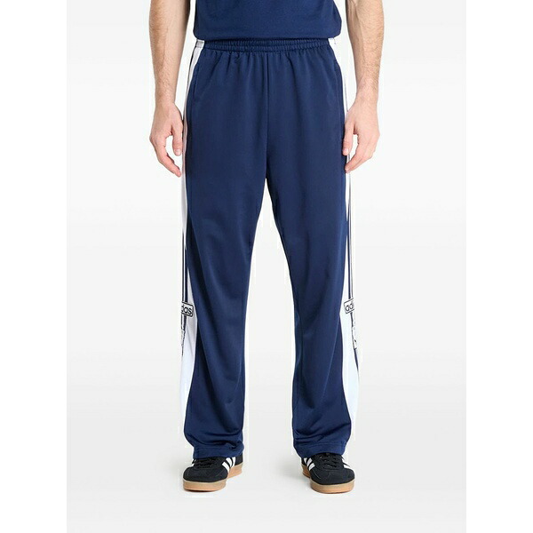 アディダス メンズ カジュアルパンツ ボトムス Adibreak side-stripe press-stud track pants Blue|asty