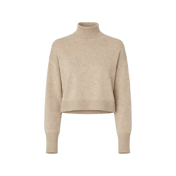 補欠選手リン レディース 編み物\u0026プルオーバー アウター Turtleneck ribbed cardigan Neutrals
