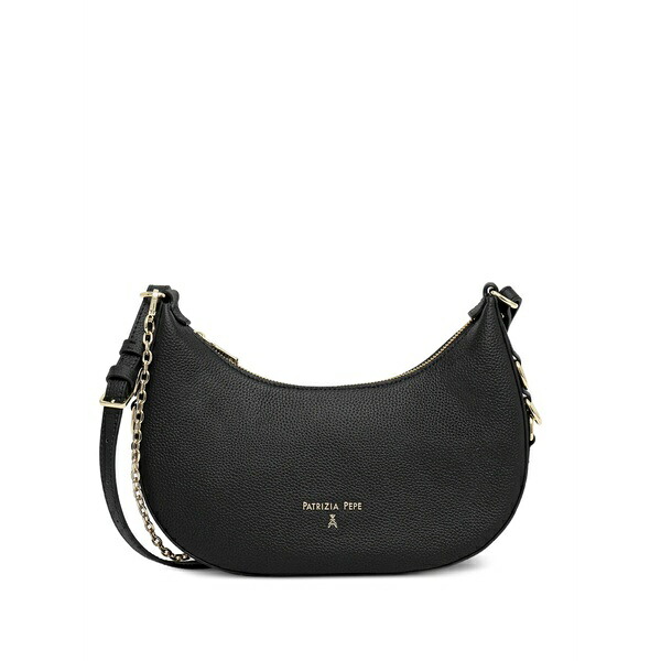 パトリツィア ペペ レディース ショルダーバッグ 御徒面子 Logo-lettering cross body bag Black