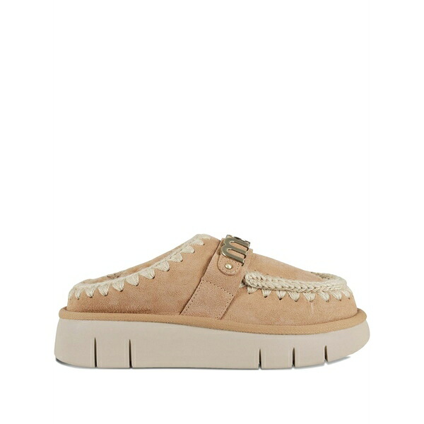 モウ レディース サンダル シューズ Bounce sheepskin mules Neutrals｜asty