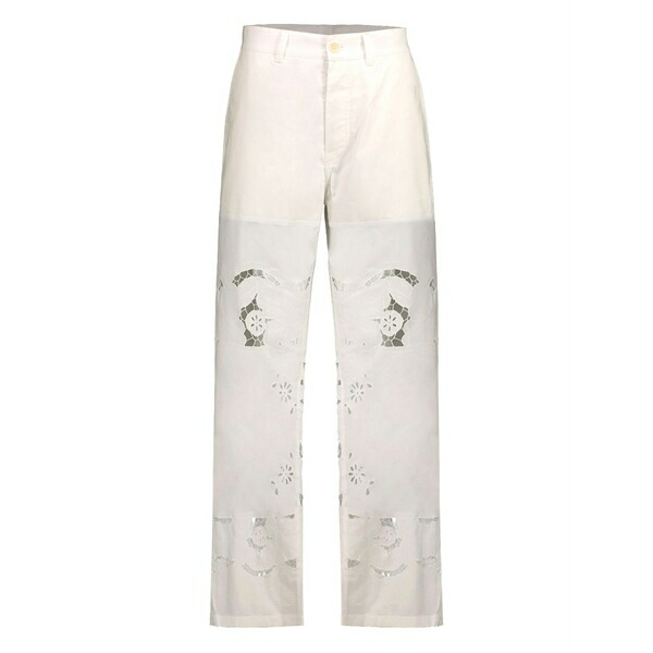 マリーン セル メンズ カジュアルパンツ ボトムス Patch-pocket trousers White｜asty