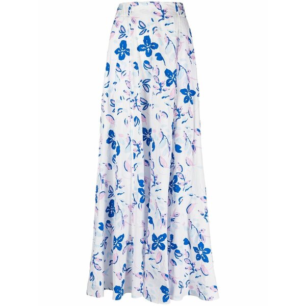 ドロシーシューマッハ レディース スコート ボトムス Floral-print seersucker maxi skirt White