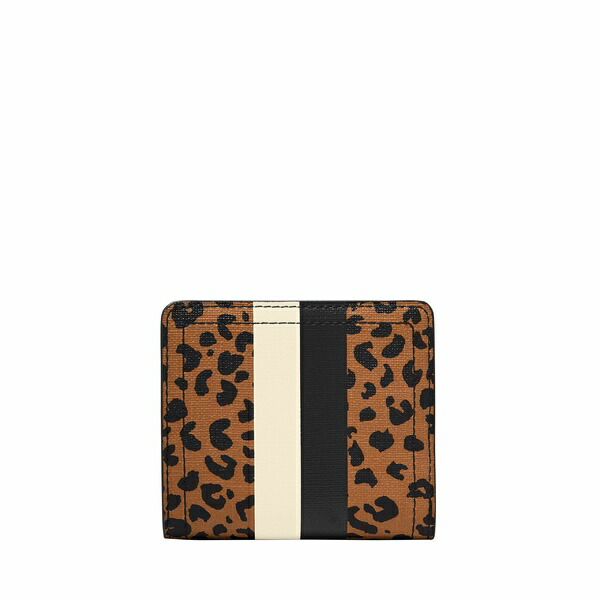 フォッシル レディース 財布 アクセサリー Logan Small Bifold Cheetah 定番の冬ギフト