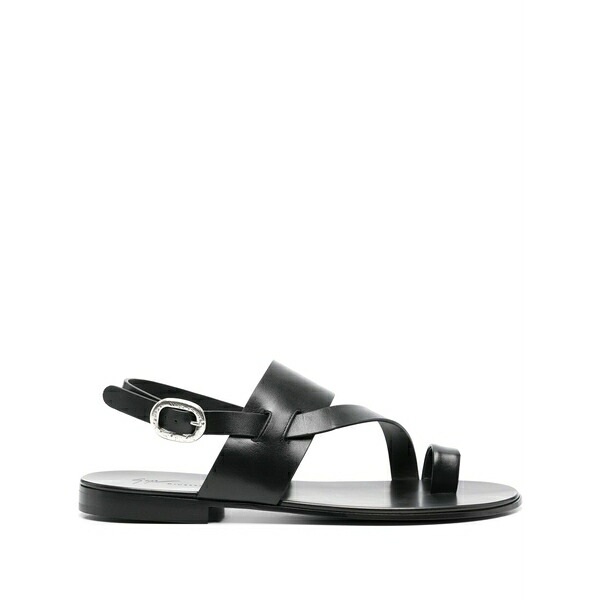ジュゼッペザノッティ メンズ サンダル シューズ Hezra toe-loop leather sandals Black｜asty 74,140円