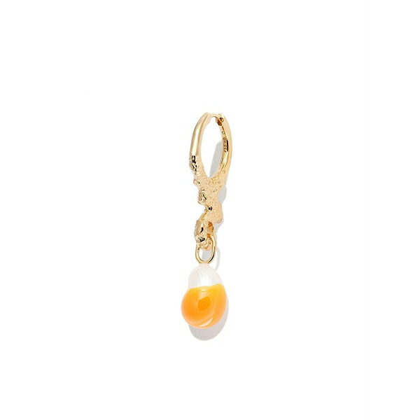 聖処女マリア 黒いこと メンズ ピアス・イヤリング 付属品 Pearl-drop hoop earring -