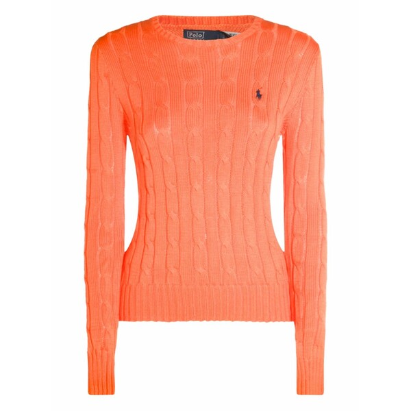 ラルフローレン レディース 編み物\u0026スウェーター アウター Cable-knit crew-neck sweater Orange