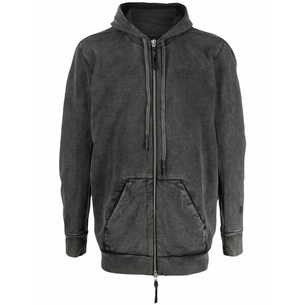 ボリス ビジャン サベリ メンズ パーカー・スウェットシャツ アウター Faded long-sleeved cotton hoodie Grey