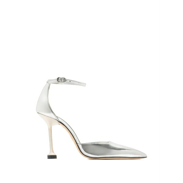 スチュアート ワイツマン レディース パンプス シューズ Ankle-strap leather pumps Silver