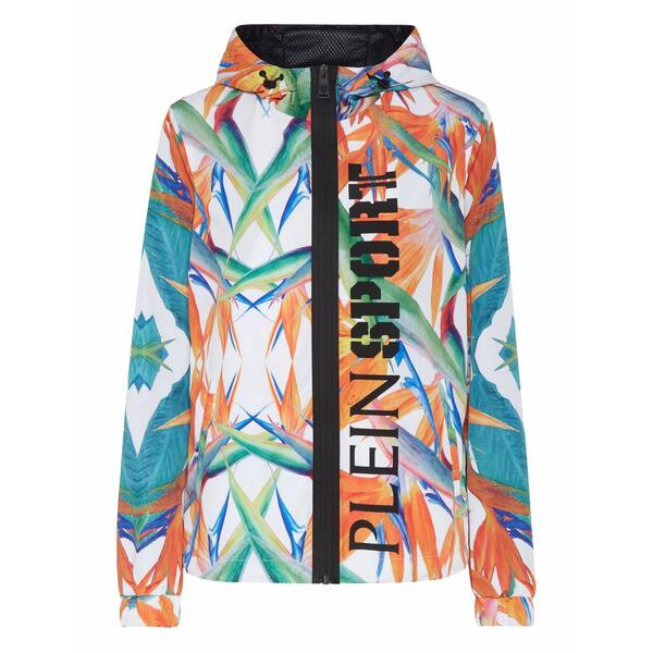 飾り気の無い運動競技 レディース 上衣＆上衣 アウター K-way floral-print zipped lightweight jacket White