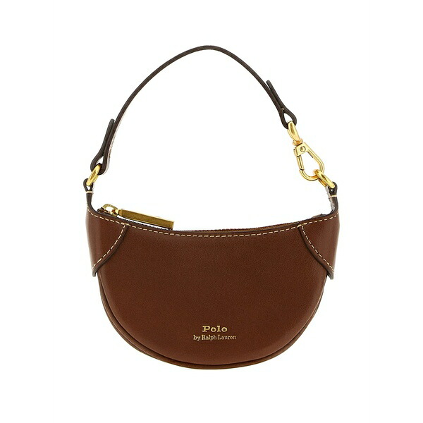 ラルフローレン レディース ハンドバッグ バッグ Logo-detail saddle mini bag Brown|asty