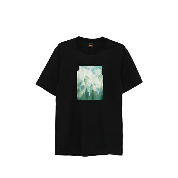 主任者 メンズ プルオーバー トップス Graphic-print t-shirt Black