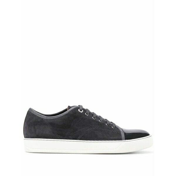 ランバン メンズ スニーカー シューズ Patent toe sneakers Grey