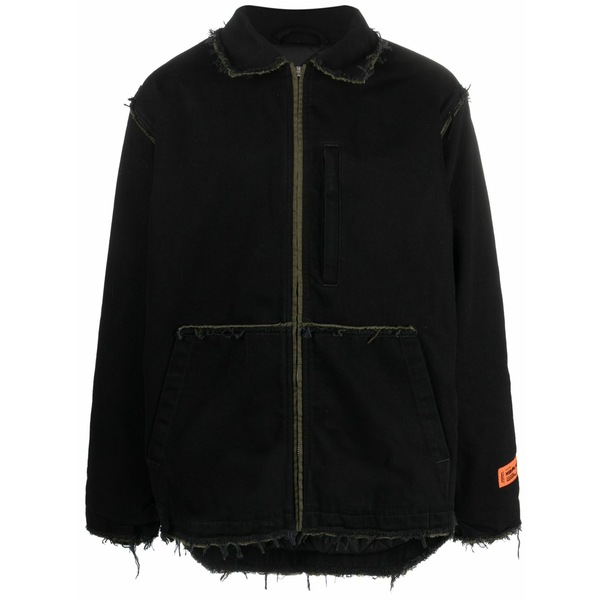 ヘロン プレストン メンズ ジャケット＆ブルゾン アウター Rebuilt zip-up denim jacket Black｜asty 109,340円