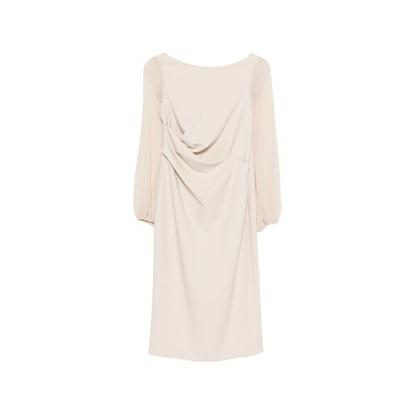 ディー・エクステリア レディース ワンピース トップス Draped long-sleeve mini dress Neutrals｜asty