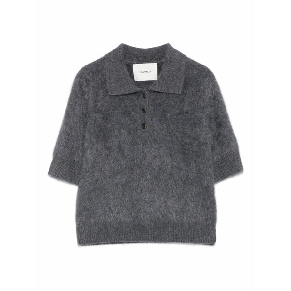 リサ・ヤン レディース スポーツシャツ トップス Short-sleeve polo top Grey