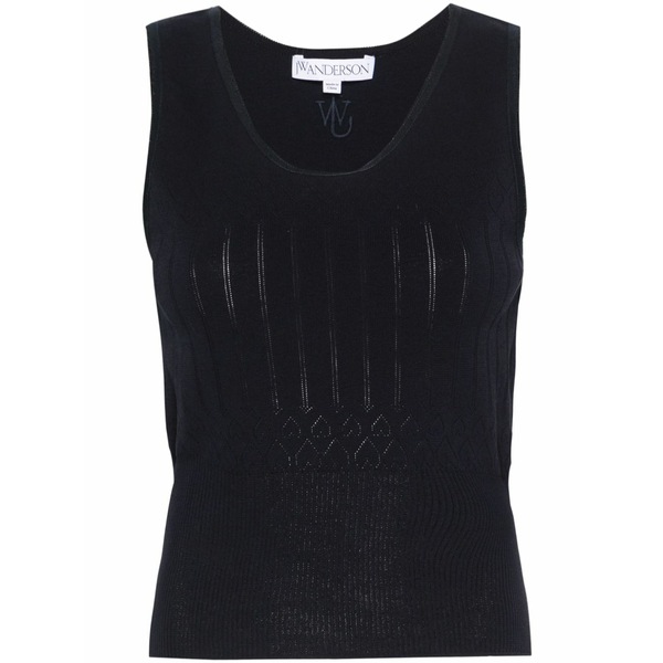 J.W.アンダーソン レディース 編み物\u0026スウェーター アウター Sleeveless pointelle-knit top Blue