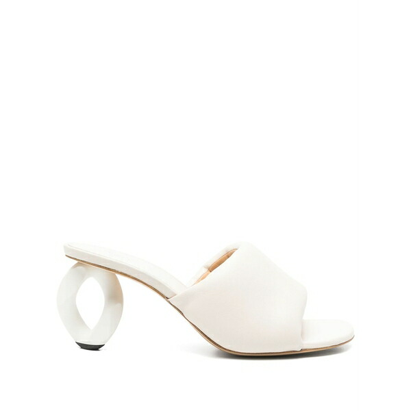 J.W.アンダーソン レディース サンダル シューズ 70mm chain-heel leather sandals Neutrals｜asty