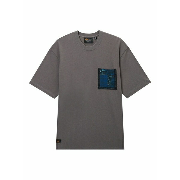 アルファインダストリーズ メンズ Tシャツ トップス Pocket-detail cotton t-shirt Grey