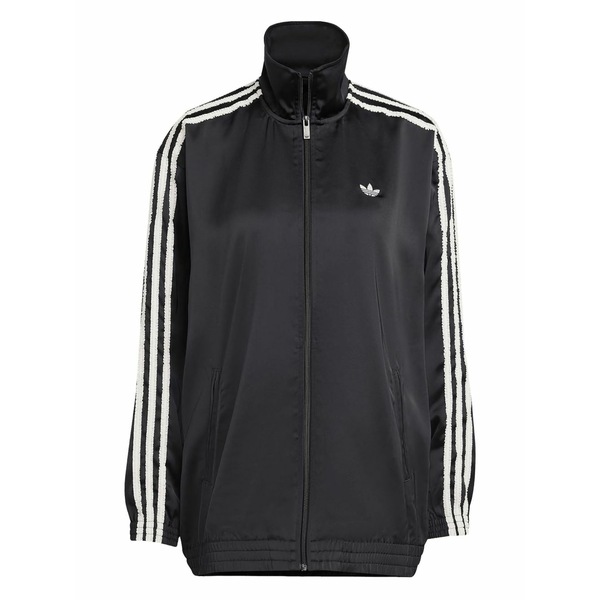 アディダス レディース ジャケット＆ブルゾン アウター Firebird satin stripe jacket Black