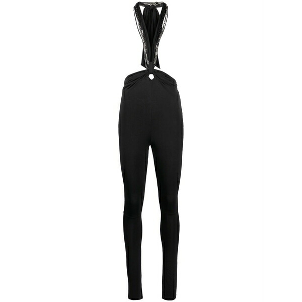 ジ アティコ レディース カジュアルパンツ ボトムス Ruby halterneck-strap trousers Black|asty