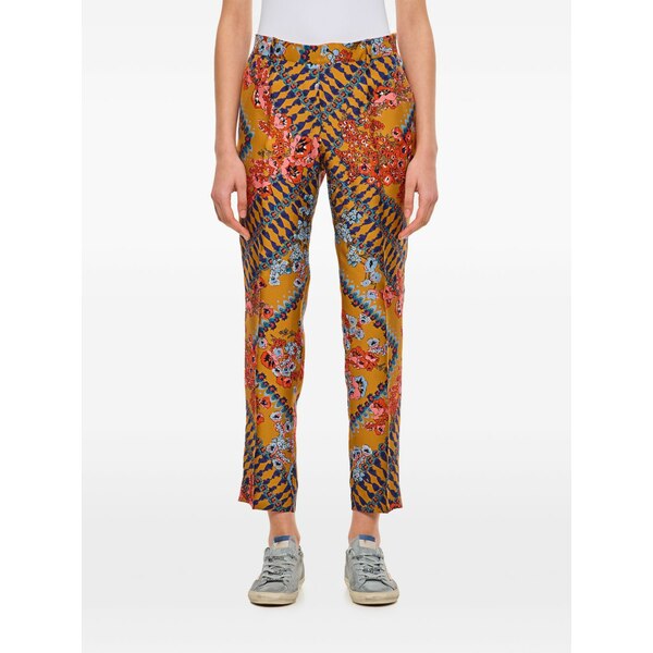 アルベルト ビアーニ レディース カジュアルパンツ ボトムス Silk trousers Yellow|asty