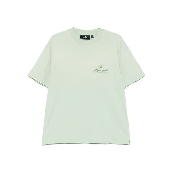 リプレゼント メンズ Tシャツ トップス Logo-print t-shirt Green|asty
