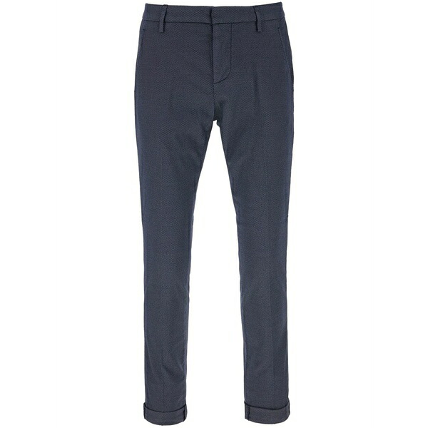 ドンダップ メンズ 心地よいズボン下 ボトムス Concealed-fastening tapered trousers  Blue