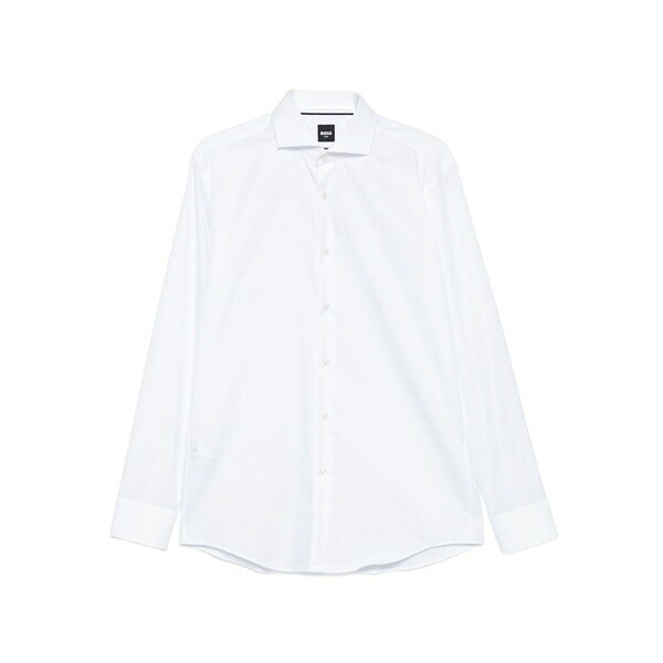 雇い主 メンズ プルオーバー トップス Long-sleeve button-fastening shirt White