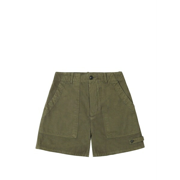 フォルテラ レディース カジュアルパンツ ボトムス Jimt patch-pocket herringbone shorts Green|asty