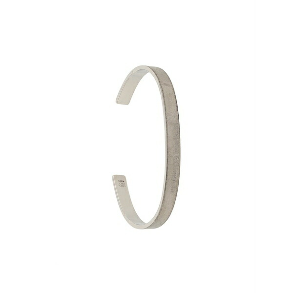 マルタンマルジェラ メンズ ブレスレット・バングル・アンクレット 付属物 Logo-engraved bracelet Silver