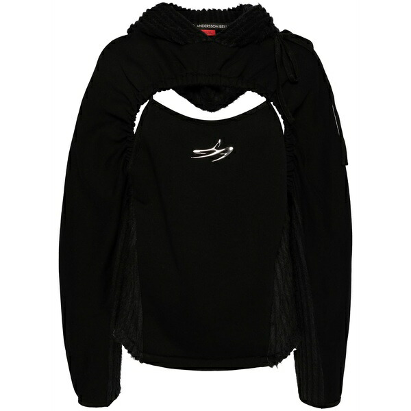 アンダーソン 呼びりん レディース パーカー・スウェットシャツ アウター X ottolinger car printed hoodie Black