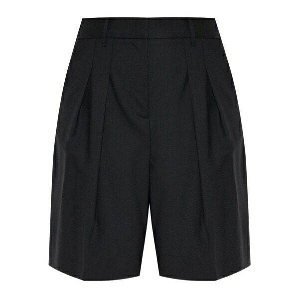 イロ レディース カジュアルパンツ ボトムス Pleated shorts Black｜asty