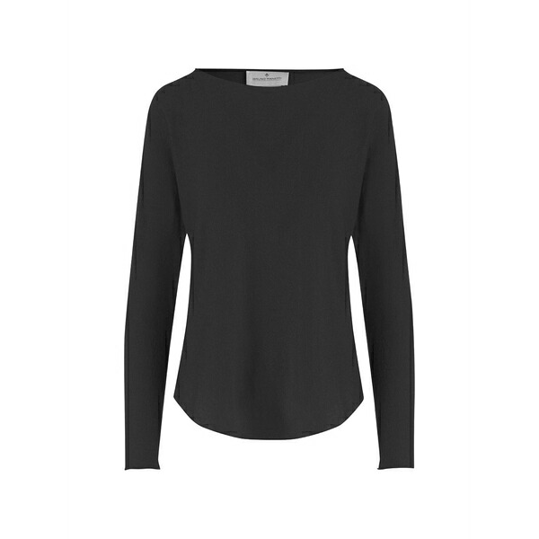 ブルーノマネッティ レディース Tシャツ トップス Crew-neck long-sleeved t-shirt Black｜asty