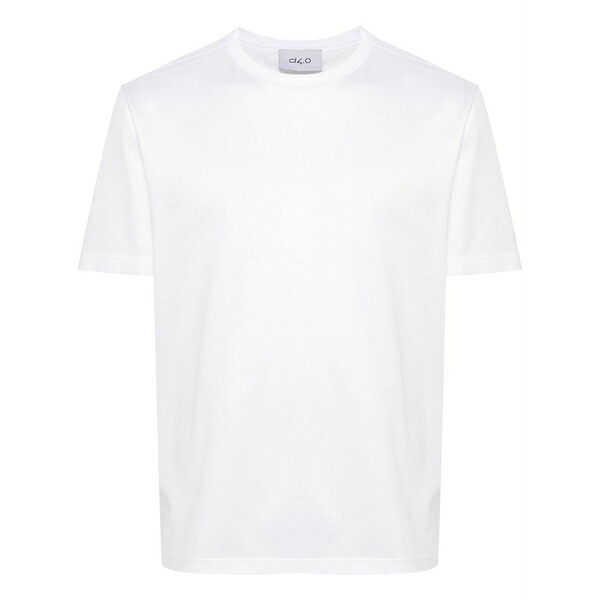 ディーフォーポイントゼロ メンズ プルオーバー トップス Cotton t-shirt  White