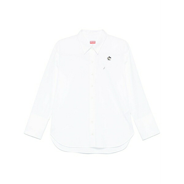 ケンゾー レディース シャツ トップス Floral-detail shirt White｜asty