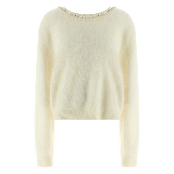バーナデット レディース 編み物\u0026スウェーター アウター Sol茫ne embellished-neckline sweater Neutrals