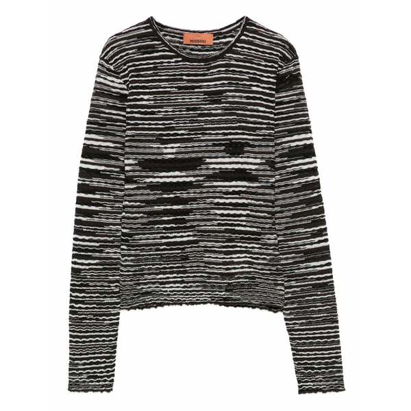 ミッソーニ レディース 編み物\u0026スウェーター アウター Round-neck sweater  Black セーター-ニット・セーター-トップス