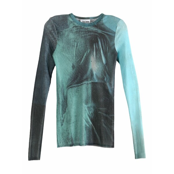 ジャンポール ゴルチエ レディース Tシャツ トップス Abstract-print long-sleeve t-shirt Blue｜asty